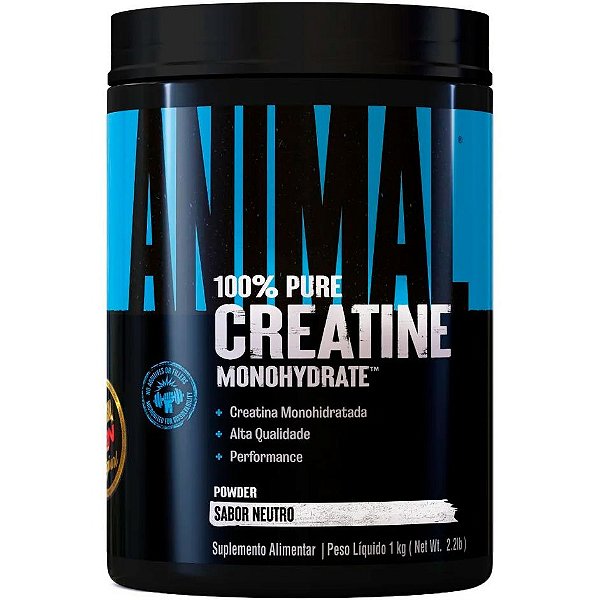 Animal Creatina 100% Pura Monohidratada - 1kg - Universal Nutrition