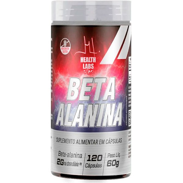 Beta Alanina Pura - 120 Cápsulas - Health Labs