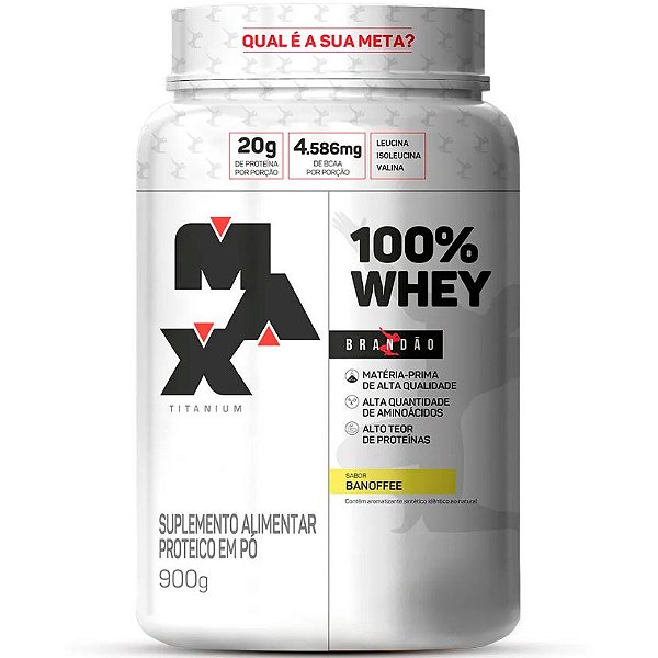 100% Whey Rafael Brandão - Pote 900g - Max Titanium