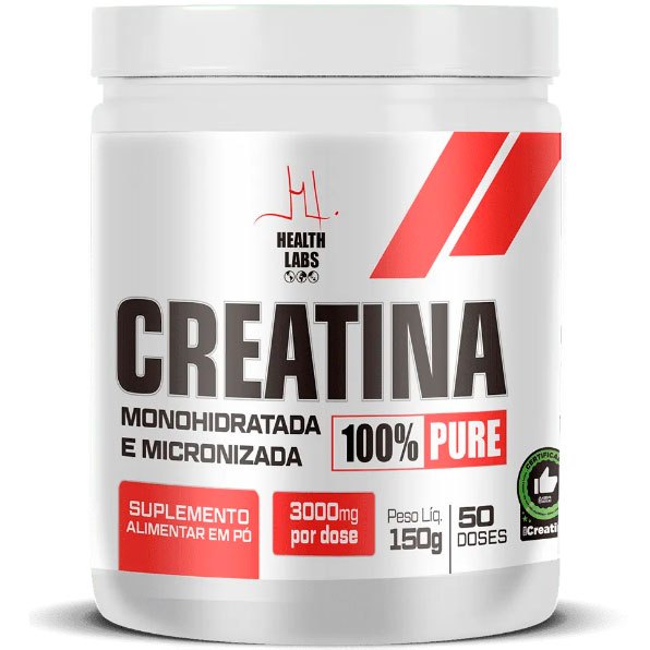 Creatina 100% Pura Micronizada e Monohidratada - 150g - Health Labs