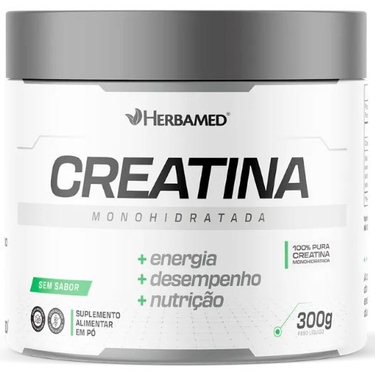 Creatina 100% Pura Monohidratada - Pote 300g - Herbamed
