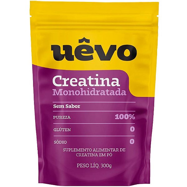 Creatina Uêvo 100% Pura Monohidratada - Pacote 300g - Naturovos