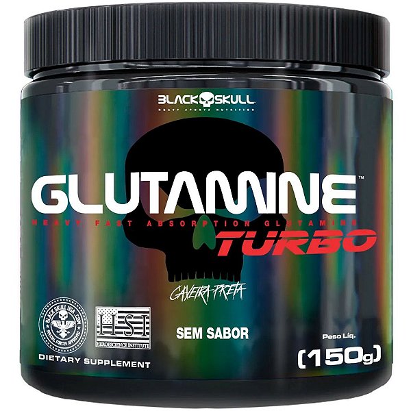 Glutamina Turbo - Pote 150g - Black Skull