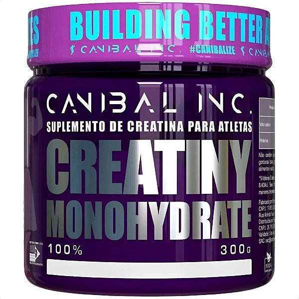 Creatina  Monohidratada Pura - 300g - Canibal