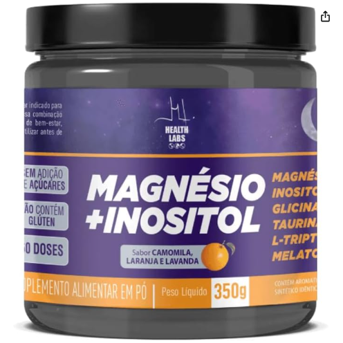 Magnésio Inositol 350mg - 350g - Health Labs