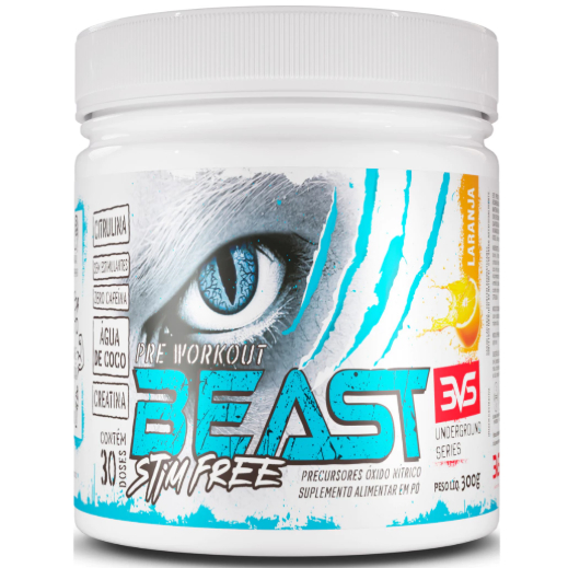 Pré-Treino Beast Stim Free (Sem Estimulantes) - 300g - 3VS Nutrition