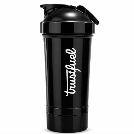 Coqueteleira Trust 2 Doses - Preta - 600ml - Trustfuel