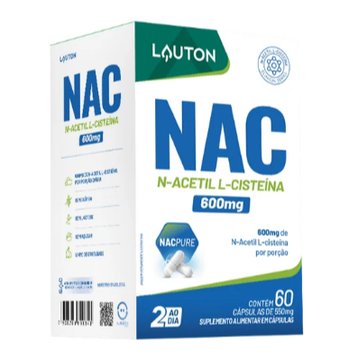 NAC N-Acetil L-Cisteína - 600mg - 60 cápsulas - Lauton Nutrition