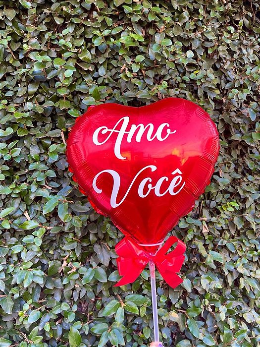 Balão Coração "Amo Você"