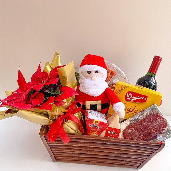 Cesta de Vinho Especial de Natal