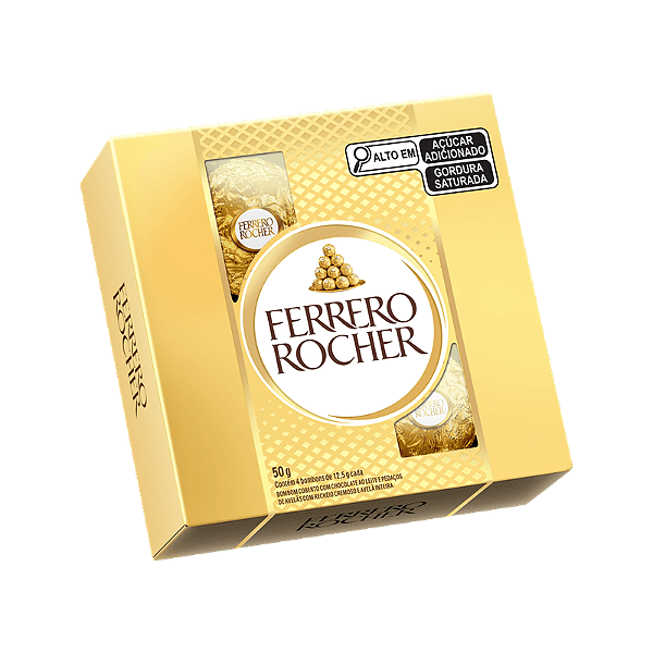 Bombom Ferrero Rocher Com 4 Unidades 50G