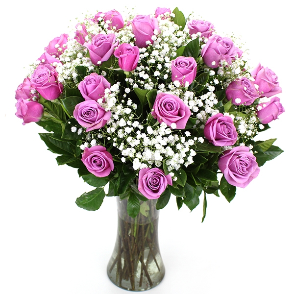 Luxuoso Arranjo de Rosas Lilaz