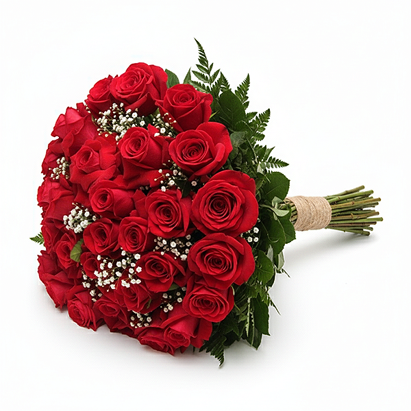 "Jardim do Amor Eterno – Buquê com 60 Rosas Colombianas