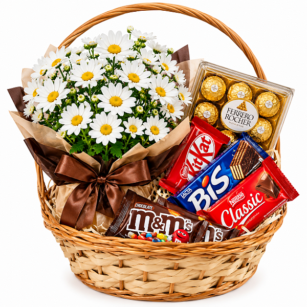 Cesta Explosão de Amor & Chocolates