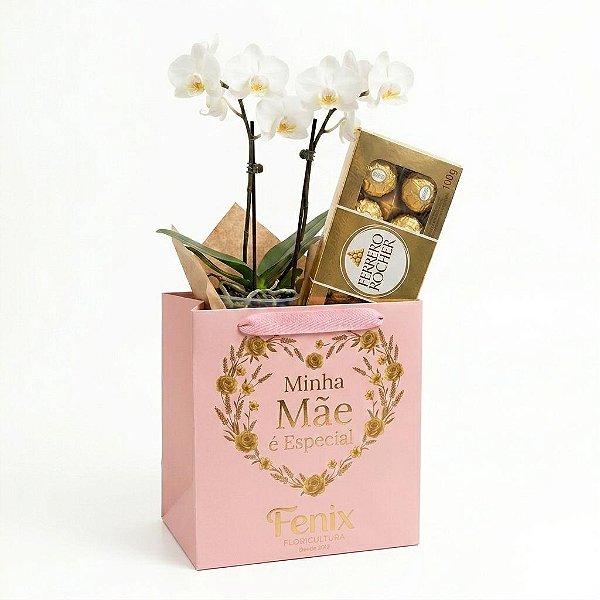 Kit Presente "Minha Mãe é Especial" (Orquídea e Chocolates)