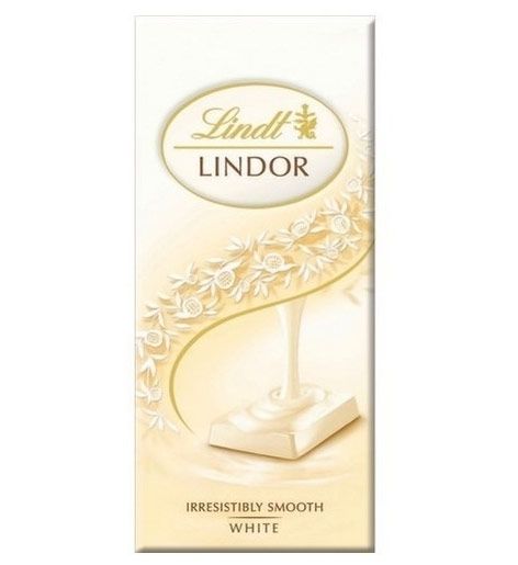 Lindt lindor single white - chocolate branco 100g