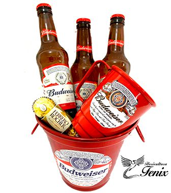 Balde Pequeno Cerveja Budweiser e Ferrero Rocher