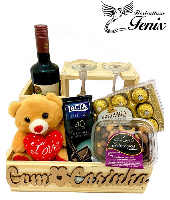 Kit de Vinho "Com Carinho"