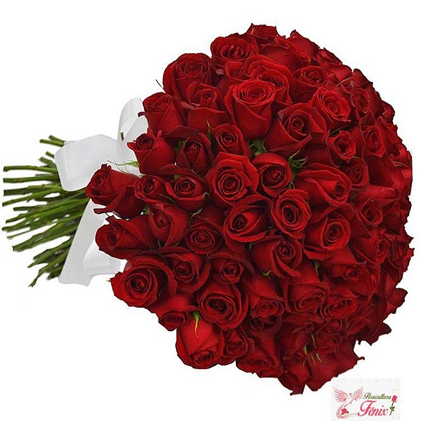 Mega Buquê com 50 Rosas Vermelhas