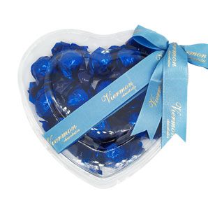 Coração de Chocolates Azul