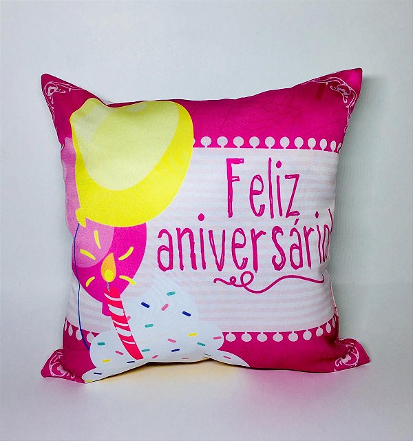 Almofada "Feliz Aniversário!"