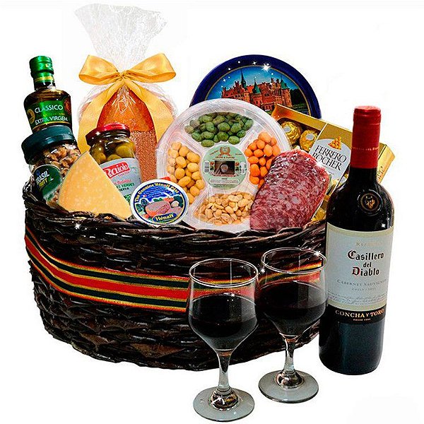 Mega Cesta Luxuosa de Petiscos de Natal