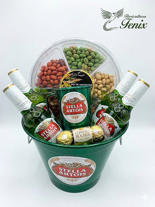Mega Balde Stella Artois Com Mix de Amendoins