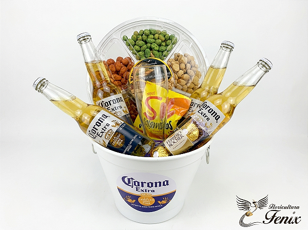 Balde de Corona Extra com Mix de Amendoins