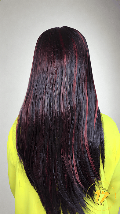 Lace Front Gogo Girl Marsala vista de costas
