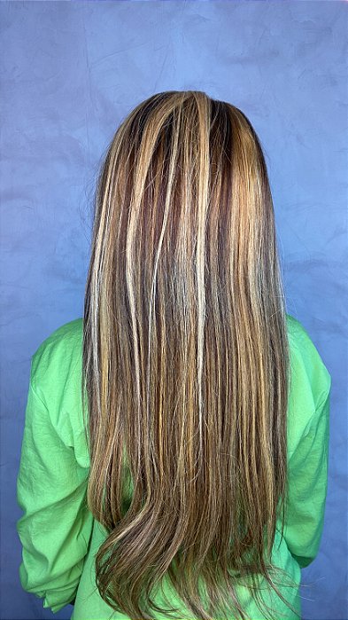 Peruca Lace Front Celeste cabelo longo