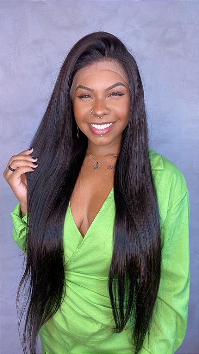 Peruca Lace Front Cabelo Humano Medusa 521 volume
