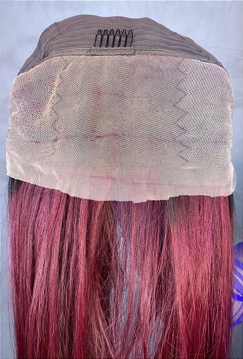 Peruca Lace Front Cabelo Humano Damásia 44 parte interna