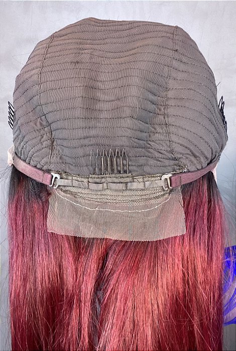 Peruca Lace Front Cabelo Humano Damásia 44 detalhe do cap