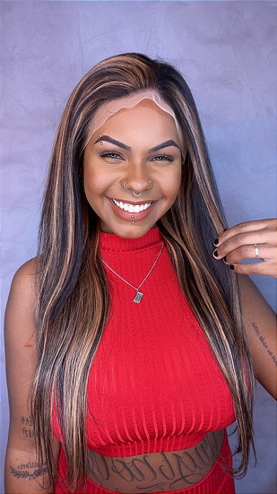 Peruca Lace Front Bonnie detalhe frontal