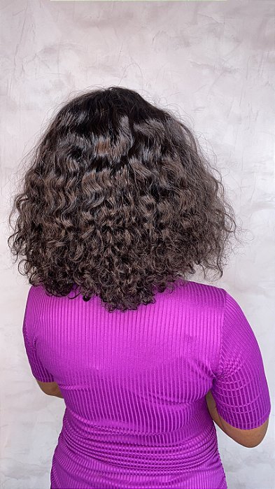 Peruca Lace Front Cabelo Humano Heloísa detalhe frontal