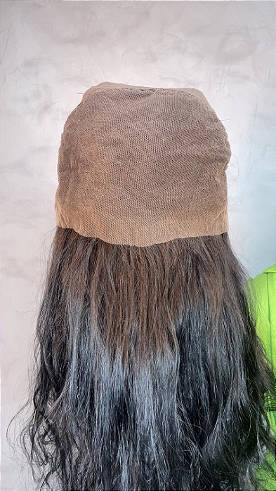 Peruca Lace Front Cabelo Humano Ondulado Gael 81 parte interna