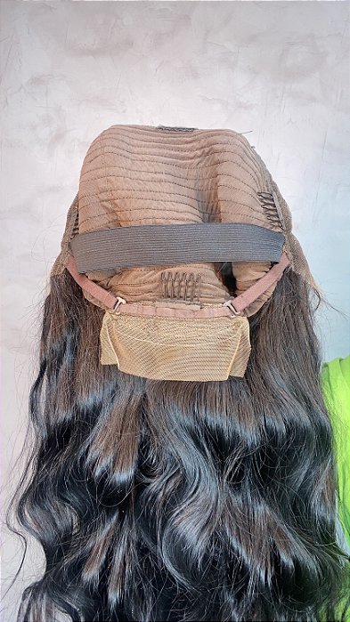 Peruca Lace Front Cabelo Humano Ondulado Gael 81 estrutura interna