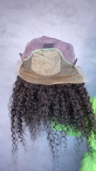 Parte interna da Peruca Lace Front Silk Top Cabelo Humano Afro Nádia 87
