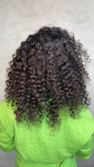 Peruca Lace Front Cabelo Humano Cacheado Mara 93 detalhe do acabamento