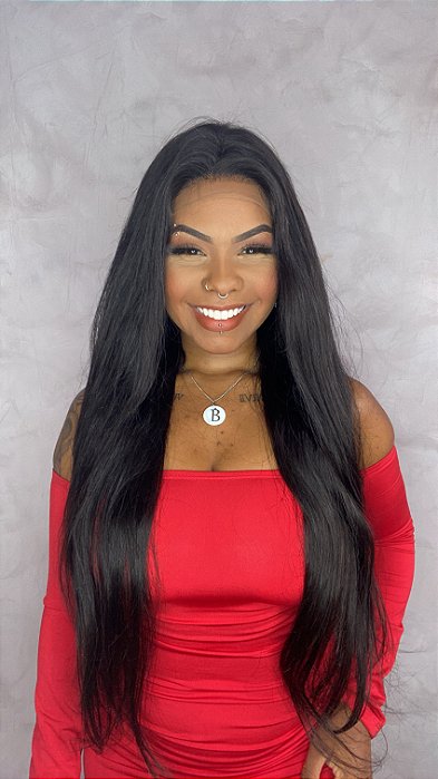 Peruca T Lace Cabelo Humano Rainha detalhe frontal