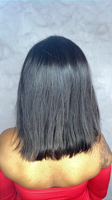 Peruca Cabelo Humano T Lace Cortesã costas