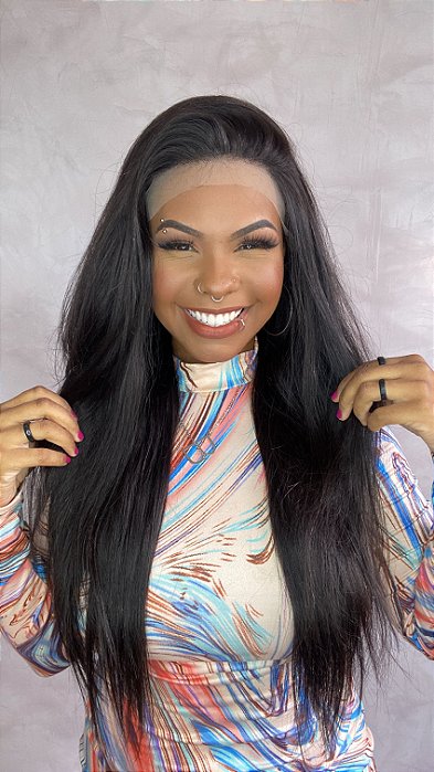 Peruca Lace Front Cabelo Humano Mary 2 Longa caimento