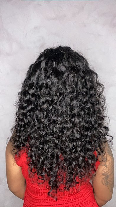 Peruca Lace Front Ionice detalhe dos cachos