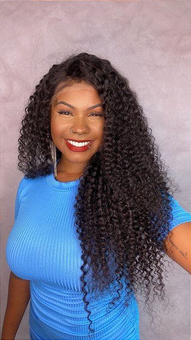 Peruca Lace Front Drika caimento dos cachos