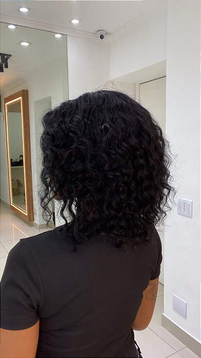 Peruca Lace Front Rotative Part Liza vista de costas