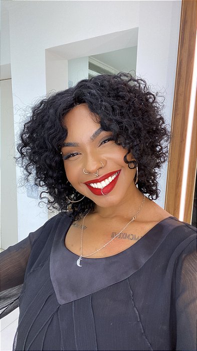 Peruca Lace Front Deep Part Cabelo Humano TROR 608 Lídia