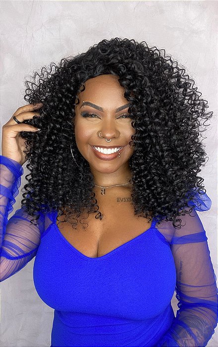 Peruca Half Wig Lana Preta caimento