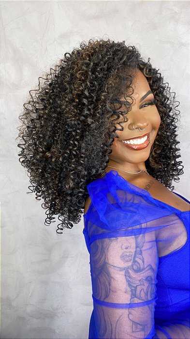 Peruca Half Wig Lana Mechas lateral