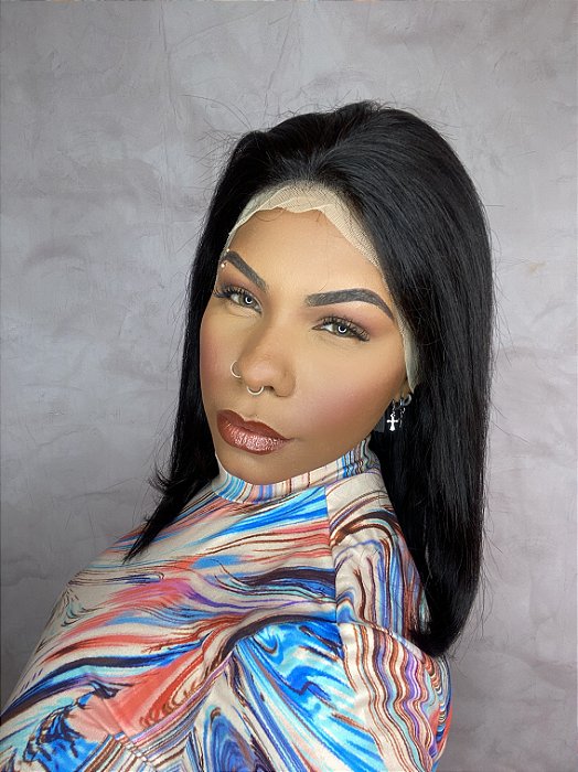 Peruca Lace Front Cabelo Humano Ronnie caimento
