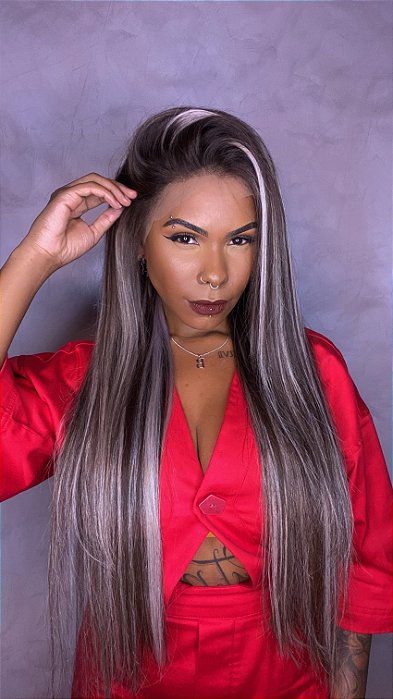 Peruca Lace Front Cabelo Humano Maria Antonieta detalhe do cabelo